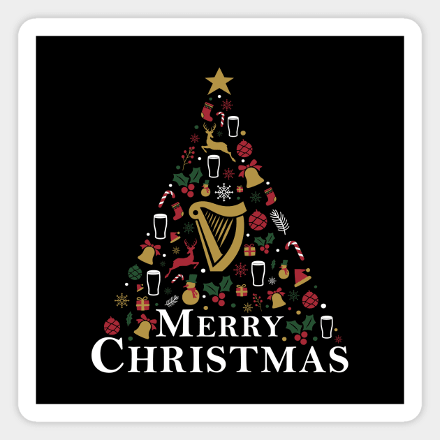 Merry Christmas Irish Tree Magnet by The Gift Hub